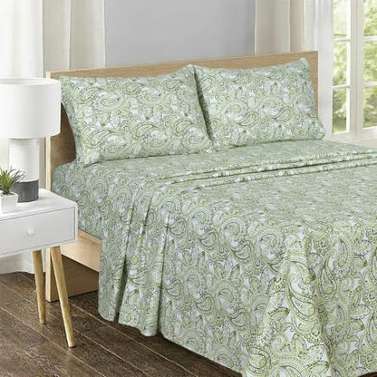 Feather & Stitch 100% Cotton Sateen 500 TC King Size Bed Sheet Set