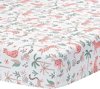 Lambs & Ivy Enchanted Safari Leopard/Lemur Jungle 3-Piece Baby Crib Bedding Set