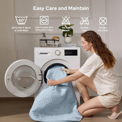 BEDLORE Waterproof Mattress Protector, California King Size Mattress Pad