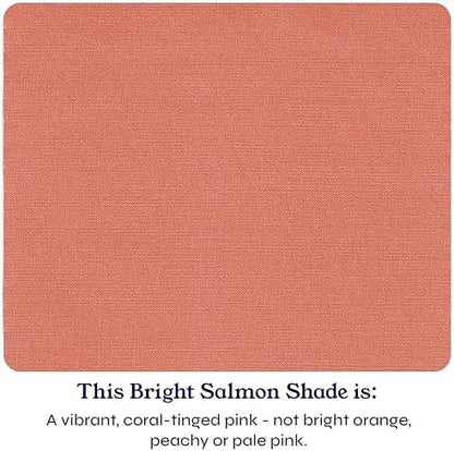 California Design Den Twin XL Sheets Set - Soft 400 Thread Count Sateen, Natural 100% Cotton Bed Sheets Twin XL, Deep Pockets with All Around Elastic for a Snug Fit, Durable Bedding - Bright Salmon