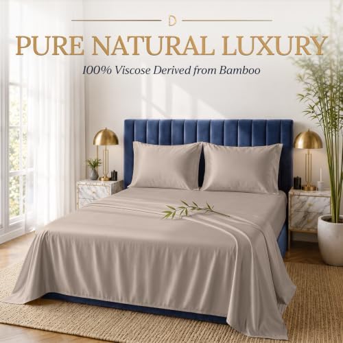 DECOLURE 100% Viscose Derived from Bamboo Sheets Twin Size | 3 Pc Bed Set