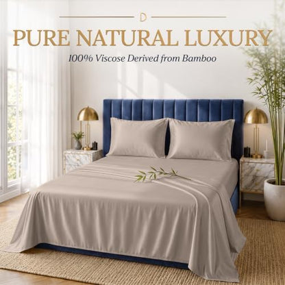 DECOLURE 100% Viscose Derived from Bamboo Sheets Twin Size | 3 Pc Bed Set