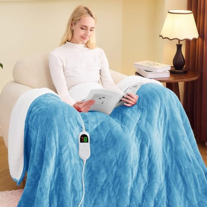 greenoak Heated Blanket Electric Full Heating 72"X84",Gifts for Women