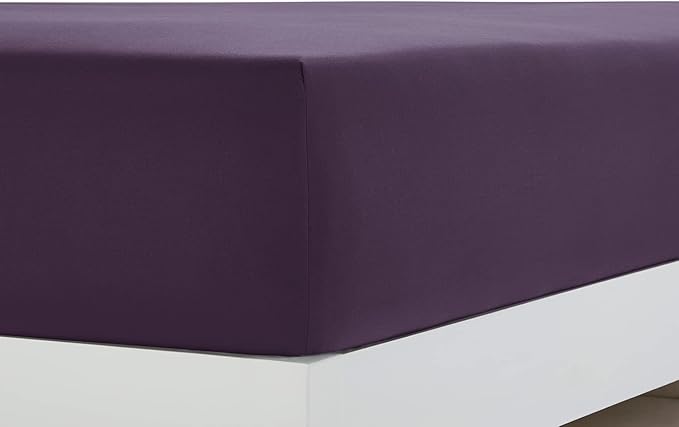 Clara Clark Bed Sheets, Premier 1800 Series 4 Piece Bed Sheet Set, Deep Pocket, Wrinkle, Fade, Stain Resistant, Luxury Soft Bedding Sheets & Pillowcases, Twin-XL, Purple Eggplant