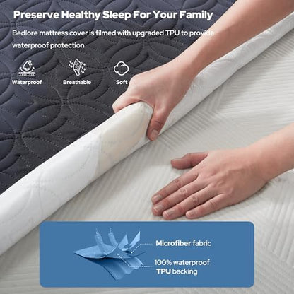 BEDLORE Waterproof Mattress Protector, Twin XL Size Mattress Pad