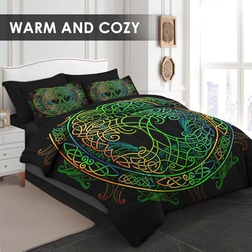 Pamnest Twin Comforter Set with Sheets, 5 Pieces Tree of Bedding