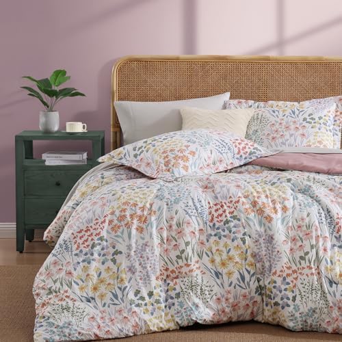 King Size Comforter Set - 7 Pieces Floral Bed in a Bag King Bedding Set