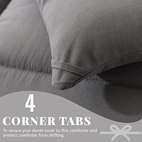 Down Alternative Comforter Grey Queen Size - All Season Duvet Insert