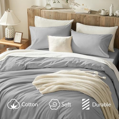 Duvet Cover Queen Size,100% Egyptian Cotton Duvet Cover Queen