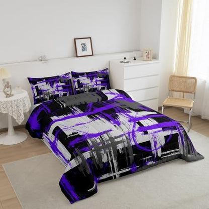 Feelyou Striped Comforter Set Queen Size Kids Boys Bedding