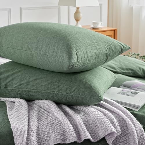 NEXHOME PRO Duvet Cover Queen Size, 3 Pieces Cotton Bedding Cover Set