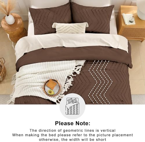 Andency Brown Oversized Super King Comforter Set 120x120 Extra Large