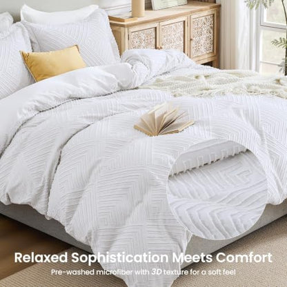 JOLLYVOGUE Twin/Twin XL Duvet Cover, 2-Piece, Soft Pre-Washed Microfiber