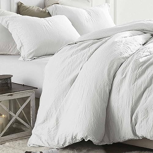 King Size Comforter Set 3 Piece, White, 90x104 inch