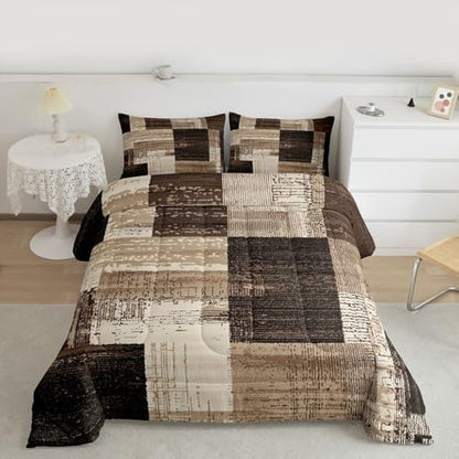 jejeloiu Modern Geometric Comforter Set Bedding Set Twin Size 2 Pcs