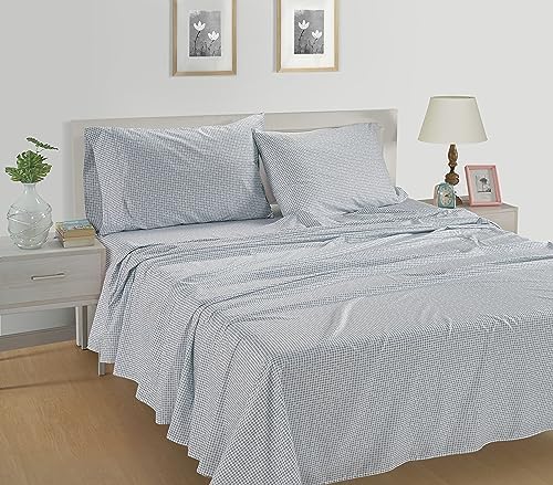 LANE LINEN Twin XL Bed Sheets 100% Organic Cotton 3pc Percale - Polka Dot