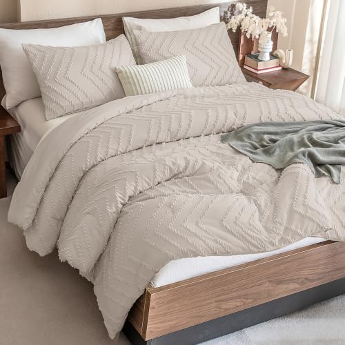 Andency Linen Oversized Queen Comforter Set, 3 Pieces Bedding Set