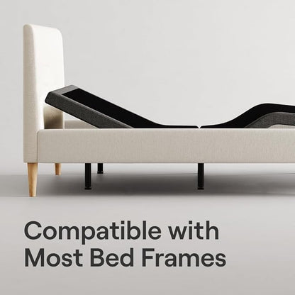 Nectar Ultra Split King Adjustable Base & 15” Mattress - Head & Foot Incline - Medium Firm Memory Foam - Cooling Upgrade - 3 Massage Settings - 365-Night Mattress Trial