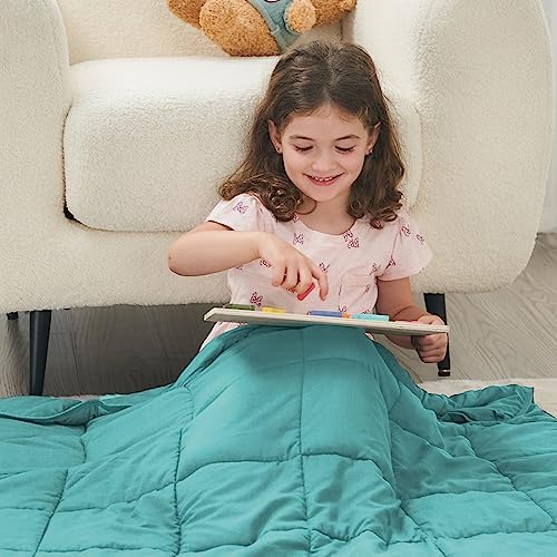 yescool Weighted Throw Blanket 3lbs, 36" x 48", Teal