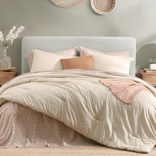 Monbix King Size Comforter Set- 7 Pieces Soft Bed in a Bag King Bedding Set