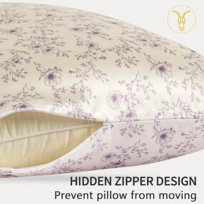 ZIMASILK 100% Pure Mulberry Silk Pillow Cases for Hair and Skin, Standard