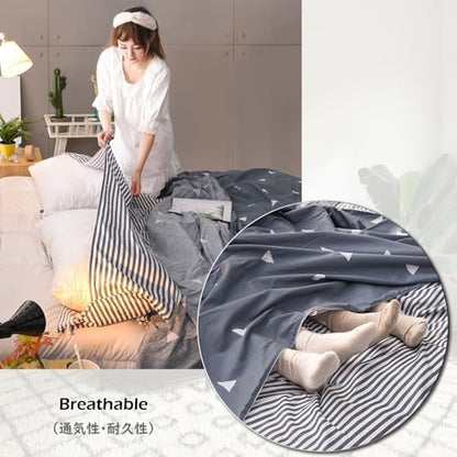 TRIWONDER Sleeping Bag Liner Cotton Camping Travel Sheet Sleep Sack Adult for Hostels Outdoor Picnic Planes Trains