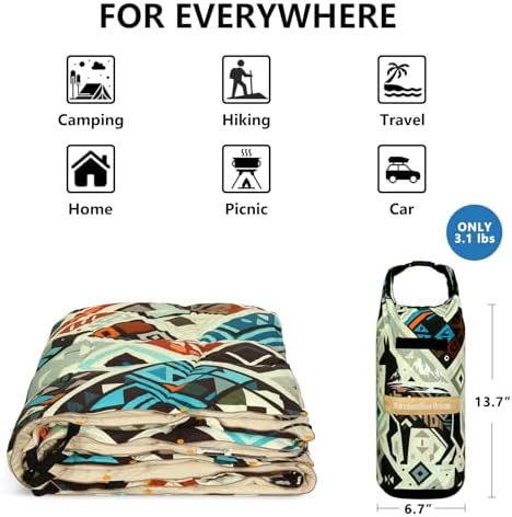 Camping Blanket Puffy Camp Blanket Large Outdoor Blanket