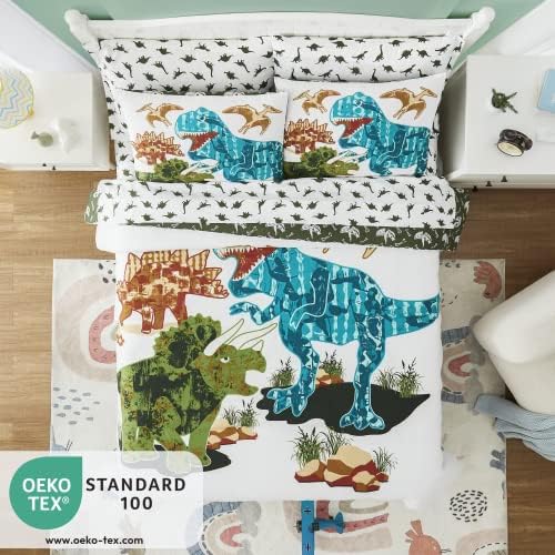 Boys Full Size Bedding Set - 7 Pieces Dinosaur Bedding Full Comforter Sets