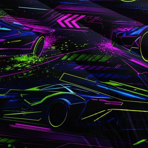AILONEN Full Comforter Set 3 Piece, Electric Motorsport Graphic Futuristic Speed Scene, Smooth Microfiber Down Alternative Quilt with 2 Pillowcases for Studio Bedroom