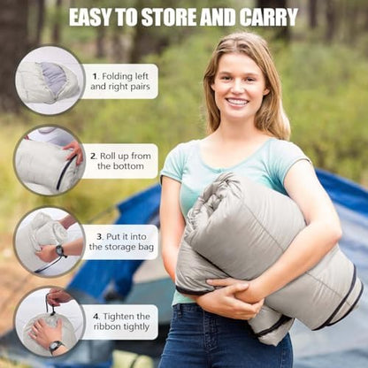 OBTANIM Sleeping Bags Portable Waterproof Camping Sleeping Bag for Adults Kids 4 Seasons Cold Weather or Warm Backpacking Hiking Travel Indoor Outdoor Use