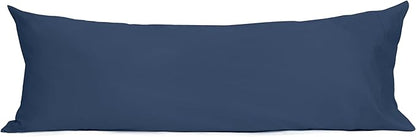 Sunflower Body Pillowcase 100% Cotton Long Pillow Cover/Case Envelope Closure 1 Pack, 20×54 inches Crown Blue, Soft and Breathable