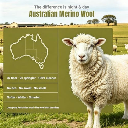 100% Australian Wool Comforter Queen-All Season Breathable Duvet Insert