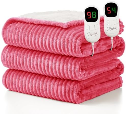 Homemate Electric Heated Heating Blanket Queen Size 84"x90" Dual Control