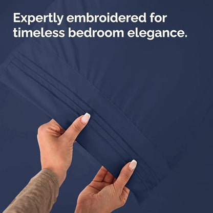 Body Pillowcases Set of 4-20x54 Long Body Pillow Case - Soft Body Pillow Cover for Sleeping & Side Sleepers - Comfy, Breathable & Fade Free - Machine Washable with Envelope Enclosure - (Navy Blue)