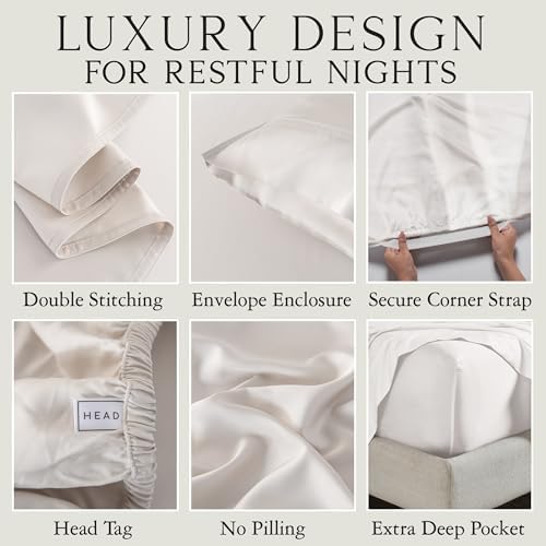 KARISSA MAE Luxury Bamboo Viscose Twin XL Size Sheet Set