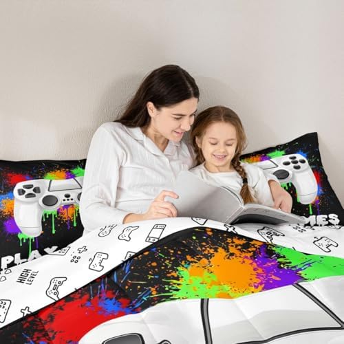 Feelyou Gamer Bedding Set Toddler Size for Boys Girls