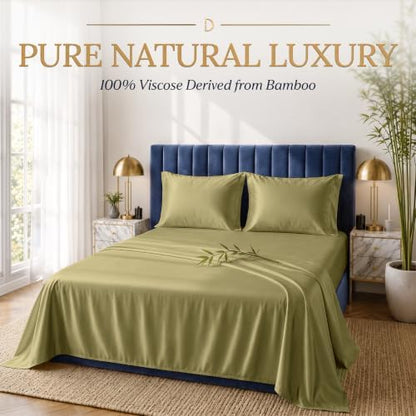 DECOLURE 100% Viscose Derived from Bamboo Sheets Twin Size | 3 Pc Bed Set