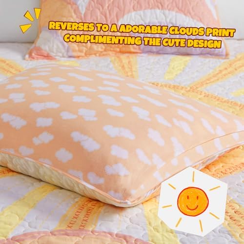 Intelligent Design Kids Sunshine Yellow Twin Cotton Coverlet Set, 3pc