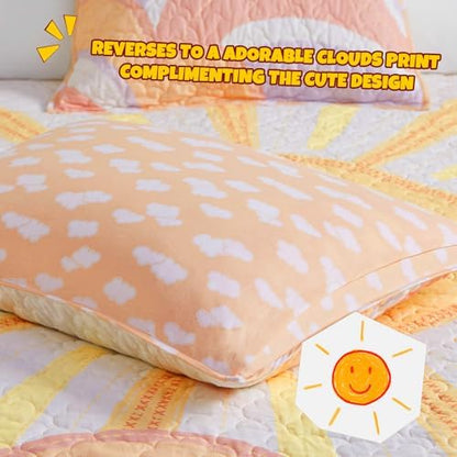 Intelligent Design Kids Sunshine Yellow Twin Cotton Coverlet Set, 3pc