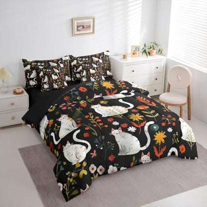 Feelyou Cute Cat 7 Piece Bedding Set for Kids