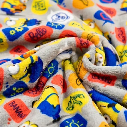 Franco Kids Bedding Super Soft Plush Throw Blanket, Minions The Rise of Gru, 46 in x 60 in (Pack of 6)