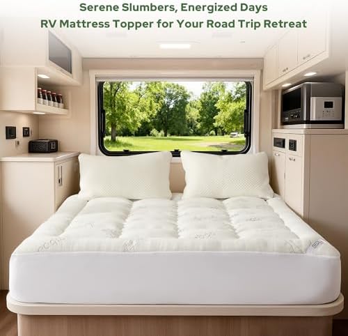 BEDLORE RV Queen Mattress Topper , Pillow Top Mattress Pad