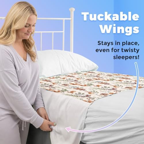 Potty Training Pee Pads for Kids & Toddlers Viscose from Bamboo 3 Pack, 100% Waterproof Absorbent Non-Slip Bed Wetting Pad for Twin Beds, Reusable Washable Sheet & Mattress Protector, 36x36