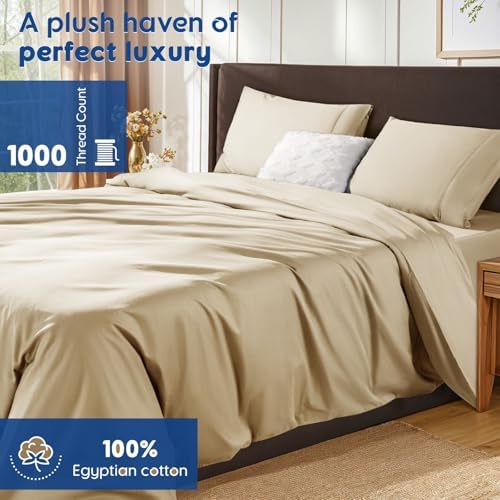 SONORO KATE 1000 Series 100% Egyptian Cotton King Duvet Cover Set,3PC