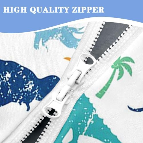 Nesker Dinosaur Full Zipper Bedding for Boys, 3-Piece-All-in-one