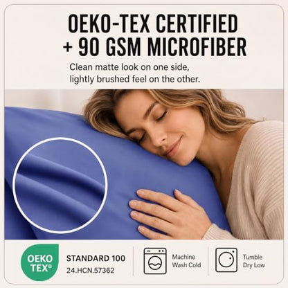 CozyLux Cal King Sheet Set 6-Piece, 21-Inch Deep Pocket, Soft Brushed Feel