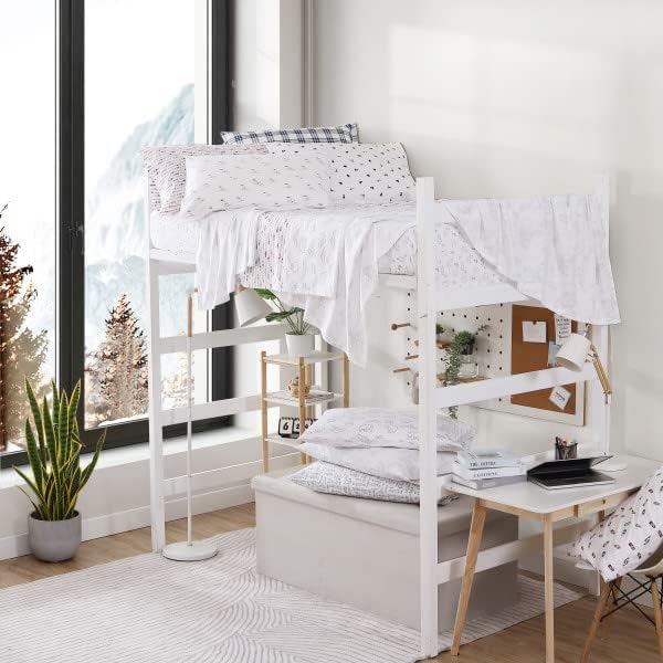 Eddie Bauer - Twin XL Sheets, Cotton Percale Bedding Set, Crisp & Cool Home Decor, Dorm Room Essentials (Navy Plaid, Twin XL)