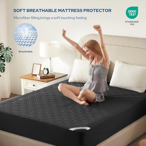 2 Pack Waterproof Mattress Protector California King Size, Deep Pocket Fit