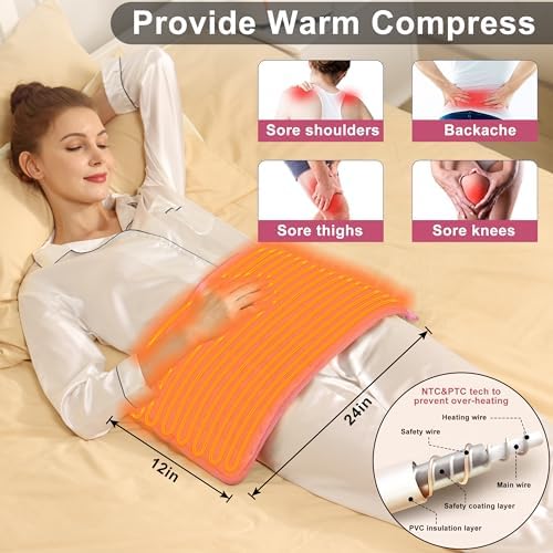 Heating Pad Electric Heat Pad, Hot Heated Pad,Multiple Temp and Timer Settings,Suitable for Shoulders, Neck, arms, Abdomen, Back, Legs, etc