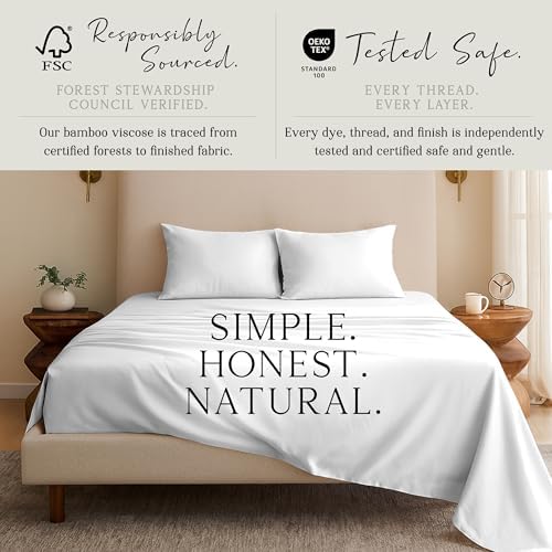 KARISSA MAE Luxury Bamboo Viscose Twin XL Size Sheet Set
